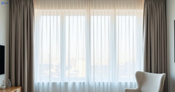 Freshly steam cleaned curtains in highton-vic QLD