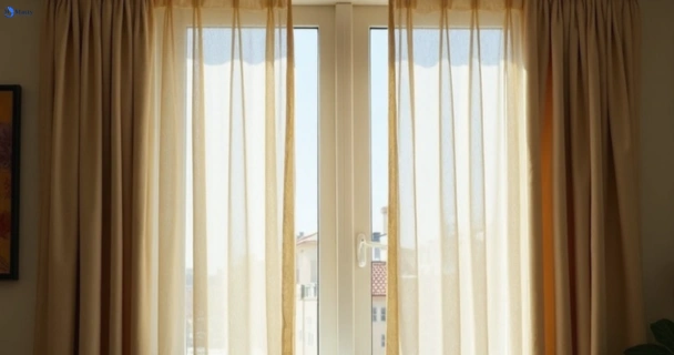 Dusty and dull curtains in highton-vic before steam cleaning